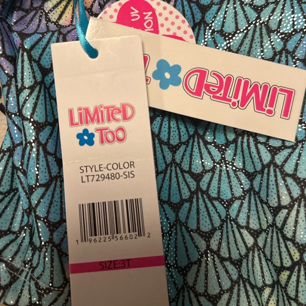 Limited Too Blue and Purple Kids Swim Rashguard - Picture 3 of 3